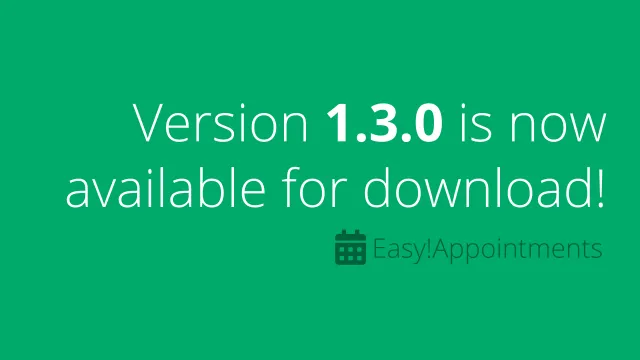 Easyappointments release 1 3 0