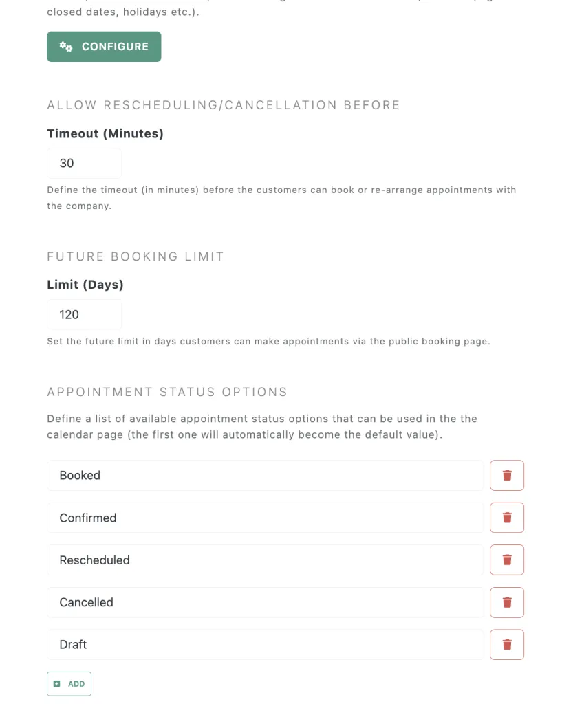 easyappointments-status-options-screenshot