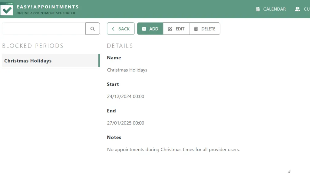 Blocked periods page screenshot 1024x602